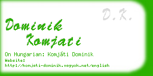 dominik komjati business card